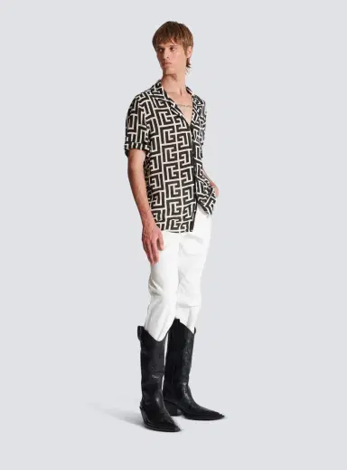 Balmain Monogram-printed shirt | Thumbnail 3 Balmain Monogram-printed shirt | Thumbnail 3