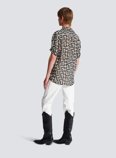 Balmain Monogram-printed shirt | Thumbnail 4 Balmain Monogram-printed shirt | Thumbnail 4
