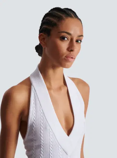 Balmain Cable-knit halterneck top | Thumbnail 5 Balmain Cable-knit halterneck top | Thumbnail 5