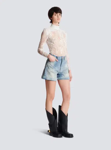 Balmain Long-sleeved lace body | Thumbnail 3 Balmain Long-sleeved lace body | Thumbnail 3