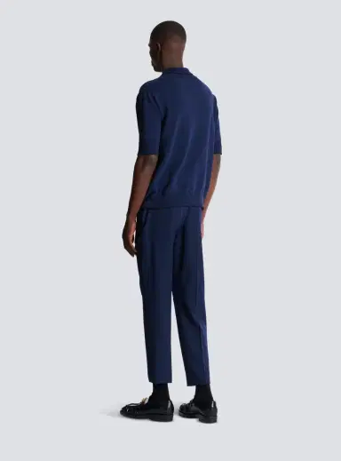 Balmain Écusson embroidered knit polo shirt | Thumbnail 4 Balmain Écusson embroidered knit polo shirt | Thumbnail 4