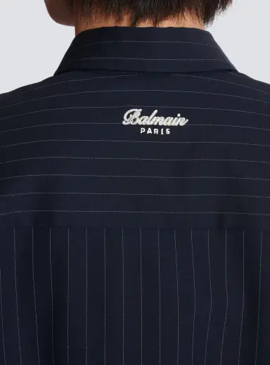 Balmain Striped wool College Emblem shirt | Thumbnail 6 Balmain Striped wool College Emblem shirt | Thumbnail 6
