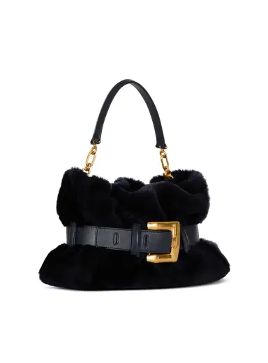 Balmain Medium Anthem bag in shearling | Thumbnail 3 Balmain Medium Anthem bag in shearling | Thumbnail 3