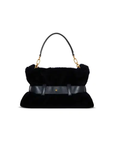 Balmain Medium Anthem bag in shearling | Thumbnail 4 Balmain Medium Anthem bag in shearling | Thumbnail 4