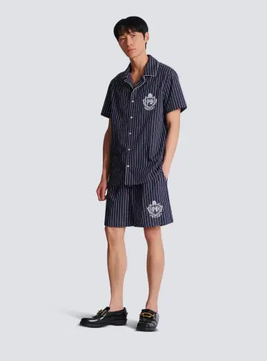 Balmain Striped poplin pyjama shorts | Thumbnail 2 Balmain Striped poplin pyjama shorts | Thumbnail 2