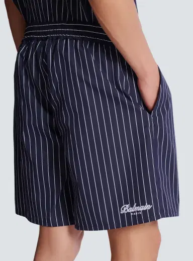 Balmain Striped poplin pyjama shorts | Thumbnail 5 Balmain Striped poplin pyjama shorts | Thumbnail 5