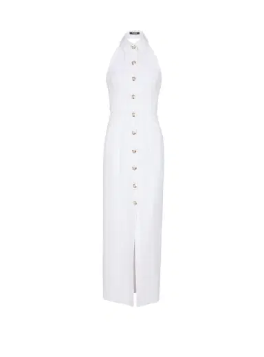 Balmain Bodycon backless poplin dress | Thumbnail 1 Balmain Bodycon backless poplin dress | Thumbnail 1