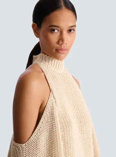 Balmain Cotton knit open-shoulder jumper | Thumbnail 6 Balmain Cotton knit open-shoulder jumper | Thumbnail 6