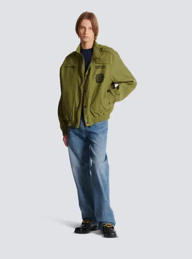 Balmain Cotton aviator-style jacket | Thumbnail 2 Balmain Cotton aviator-style jacket | Thumbnail 2