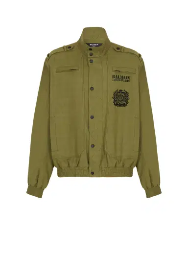 Balmain Cotton aviator-style jacket | Thumbnail 1 Balmain Cotton aviator-style jacket | Thumbnail 1