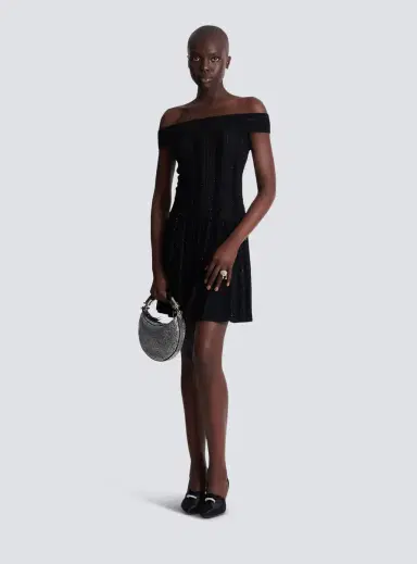 Balmain Off-the-shoulder glitter knit top | Thumbnail 2 Balmain Off-the-shoulder glitter knit top | Thumbnail 2