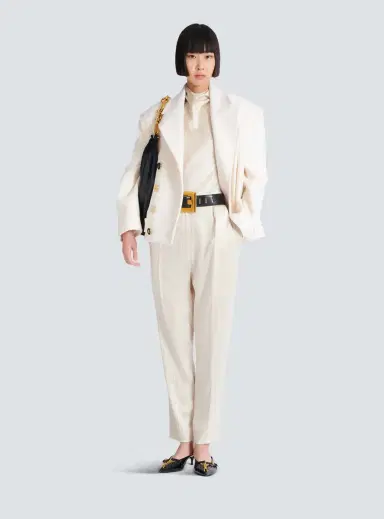 Balmain High-waisted silk trousers | Thumbnail 2 Balmain High-waisted silk trousers | Thumbnail 2