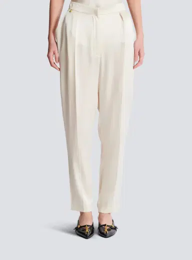 Balmain High-waisted silk trousers | Thumbnail 7 Balmain High-waisted silk trousers | Thumbnail 7
