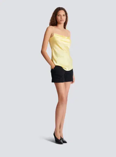 Balmain Silk satin top with thin straps | Thumbnail 3 Balmain Silk satin top with thin straps | Thumbnail 3
