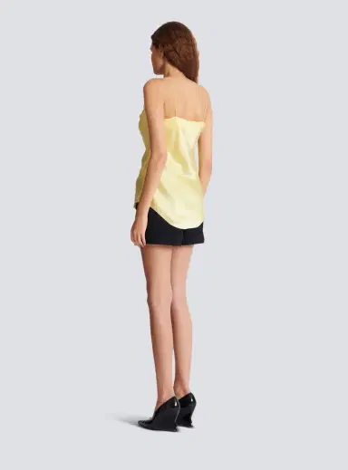 Balmain Silk satin top with thin straps | Thumbnail 4 Balmain Silk satin top with thin straps | Thumbnail 4