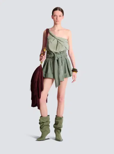Balmain Suede high-waisted shorts | Thumbnail 2 Balmain Suede high-waisted shorts | Thumbnail 2