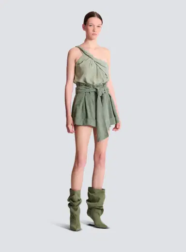 Balmain Suede high-waisted shorts | Thumbnail 3 Balmain Suede high-waisted shorts | Thumbnail 3