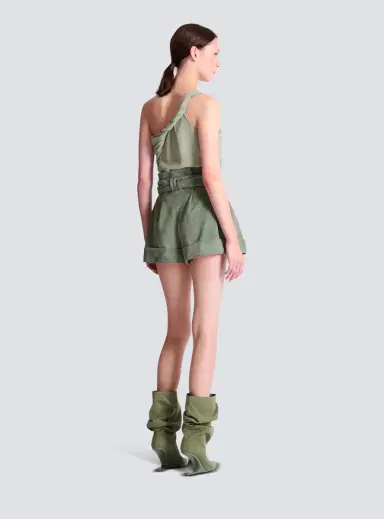 Balmain Suede high-waisted shorts | Thumbnail 4 Balmain Suede high-waisted shorts | Thumbnail 4