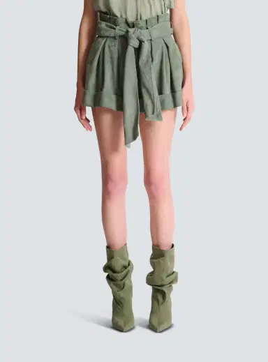 Balmain Suede high-waisted shorts | Thumbnail 6 Balmain Suede high-waisted shorts | Thumbnail 6
