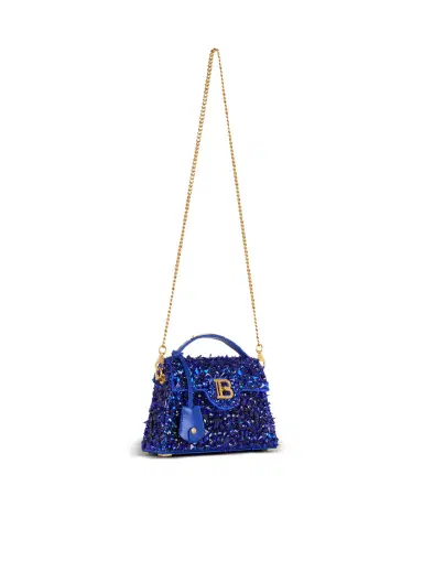 Balmain B-Buzz Dynasty bag in leather and embroidered satin | Thumbnail 3 Balmain B-Buzz Dynasty bag in leather and embroidered satin | Thumbnail 3