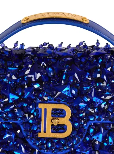 Balmain B-Buzz Dynasty bag in leather and embroidered satin | Thumbnail 5 Balmain B-Buzz Dynasty bag in leather and embroidered satin | Thumbnail 5