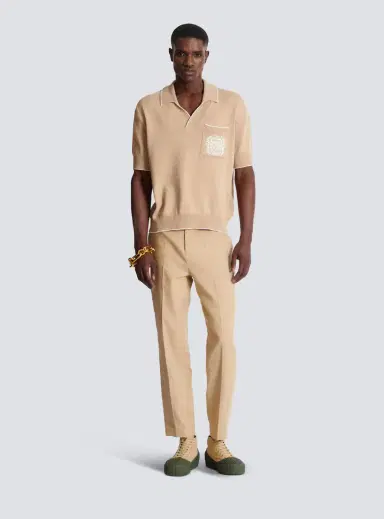 Balmain Straight-leg tailored canvas trousers | Thumbnail 2 Balmain Straight-leg tailored canvas trousers | Thumbnail 2