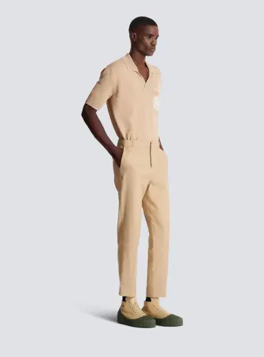 Balmain Straight-leg tailored canvas trousers | Thumbnail 3 Balmain Straight-leg tailored canvas trousers | Thumbnail 3