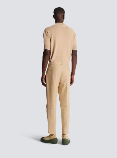 Balmain Straight-leg tailored canvas trousers | Thumbnail 4 Balmain Straight-leg tailored canvas trousers | Thumbnail 4
