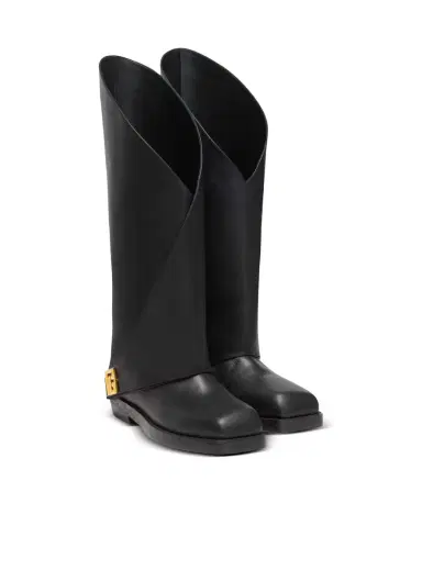 Balmain Twist flat leather boots | Thumbnail 3 Balmain Twist flat leather boots | Thumbnail 3