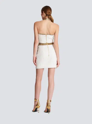Balmain Embroidered tweed crop top | Thumbnail 4 Balmain Embroidered tweed crop top | Thumbnail 4