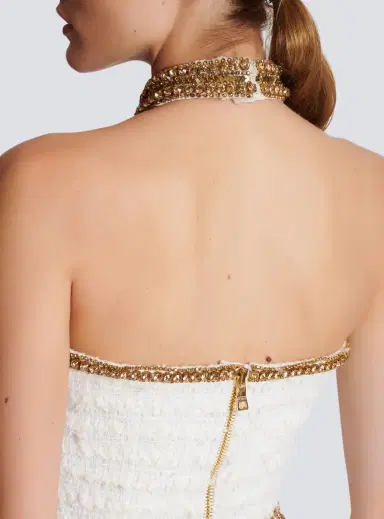 Balmain Embroidered tweed crop top | Thumbnail 5 Balmain Embroidered tweed crop top | Thumbnail 5