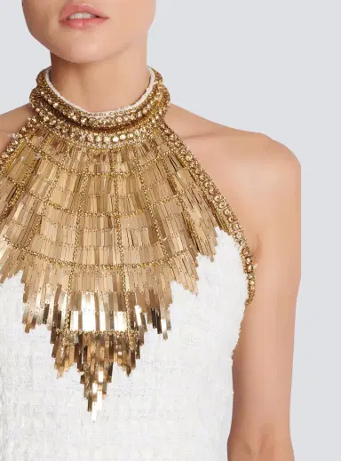 Balmain Embroidered tweed crop top | Thumbnail 6 Balmain Embroidered tweed crop top | Thumbnail 6