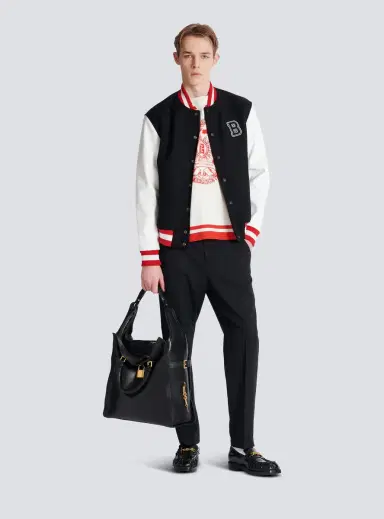 Balmain Varsity T-shirt with Écusson print | Thumbnail 2 Balmain Varsity T-shirt with Écusson print | Thumbnail 2