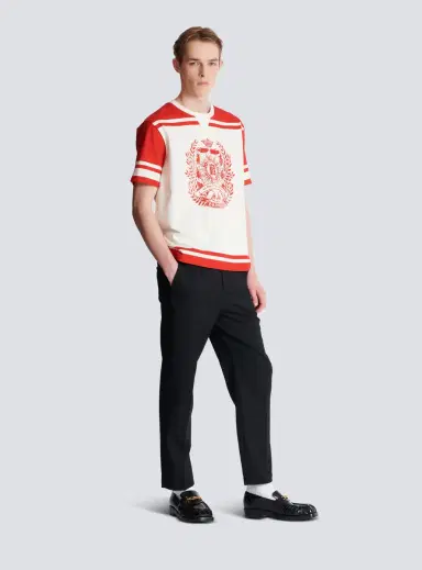 Balmain Varsity T-shirt with Écusson print | Thumbnail 3 Balmain Varsity T-shirt with Écusson print | Thumbnail 3