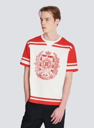 Balmain Varsity T-shirt with Écusson print | Thumbnail 5 Balmain Varsity T-shirt with Écusson print | Thumbnail 5