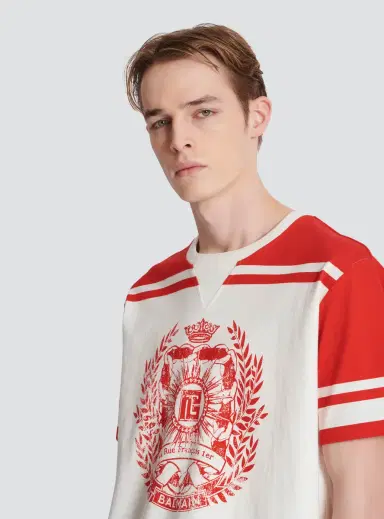 Balmain Varsity T-shirt with Écusson print | Thumbnail 6 Balmain Varsity T-shirt with Écusson print | Thumbnail 6