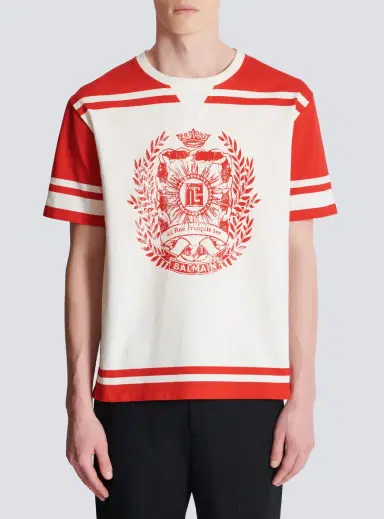 Balmain Varsity T-shirt with Écusson print | Thumbnail 7 Balmain Varsity T-shirt with Écusson print | Thumbnail 7