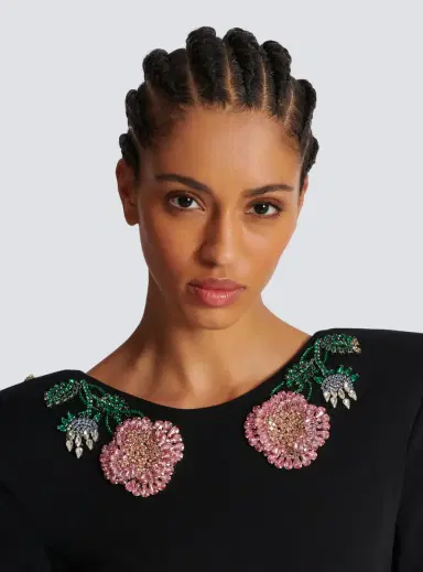 Balmain Long backless dress with Roses embroidery | Thumbnail 5 Balmain Long backless dress with Roses embroidery | Thumbnail 5