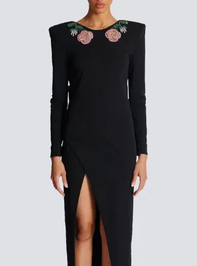 Balmain Long backless dress with Roses embroidery | Thumbnail 8 Balmain Long backless dress with Roses embroidery | Thumbnail 8