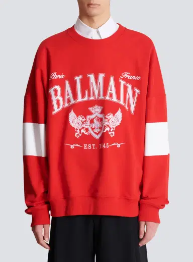 Balmain Boxy College sweatshirt | Thumbnail 7 Balmain Boxy College sweatshirt | Thumbnail 7