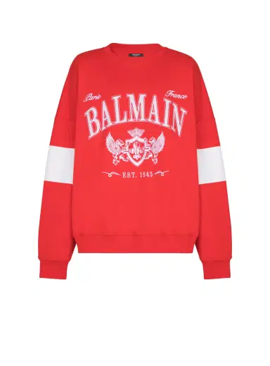Balmain Boxy College sweatshirt | Thumbnail 1 Balmain Boxy College sweatshirt | Thumbnail 1