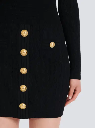 Balmain Short knitted dress with gold buttons | Thumbnail 5 Balmain Short knitted dress with gold buttons | Thumbnail 5