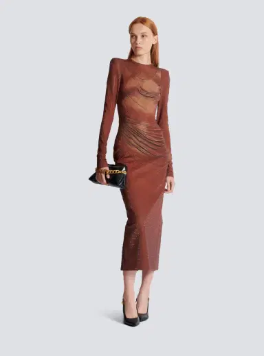 Balmain Printed long rhinestone dress | Thumbnail 2 Balmain Printed long rhinestone dress | Thumbnail 2