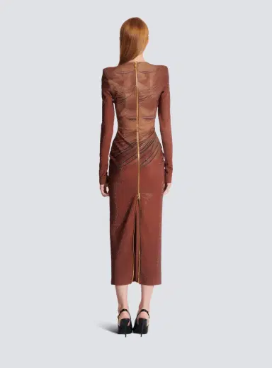Balmain Printed long rhinestone dress | Thumbnail 4 Balmain Printed long rhinestone dress | Thumbnail 4