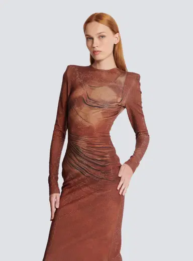Balmain Printed long rhinestone dress | Thumbnail 6 Balmain Printed long rhinestone dress | Thumbnail 6