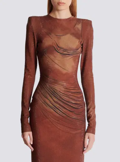 Balmain Printed long rhinestone dress | Thumbnail 8 Balmain Printed long rhinestone dress | Thumbnail 8