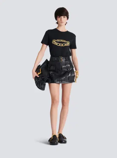 Balmain Short lambskin skirt | Thumbnail 2 Balmain Short lambskin skirt | Thumbnail 2