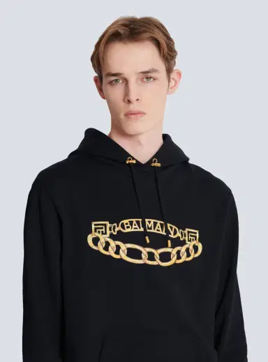 Balmain Chain Logo Hoodie | Thumbnail 5 Balmain Chain Logo Hoodie | Thumbnail 5