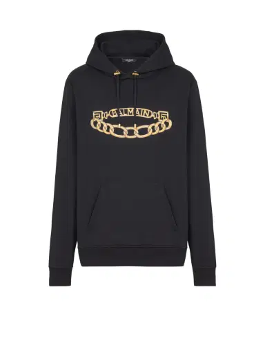 Balmain Chain Logo Hoodie | Thumbnail 1 Balmain Chain Logo Hoodie | Thumbnail 1