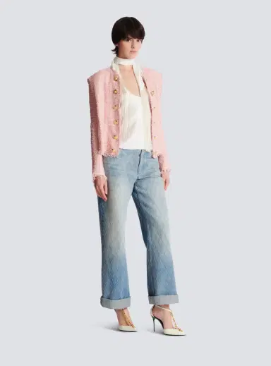 Balmain Edge-to-edge sequin tweed jacket | Thumbnail 3 Balmain Edge-to-edge sequin tweed jacket | Thumbnail 3